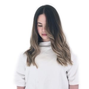 Dark natural balayage colour