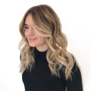 warm blonde tones balayage