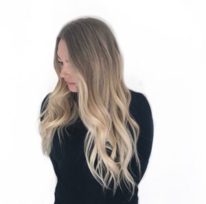 Blonde ends balayage