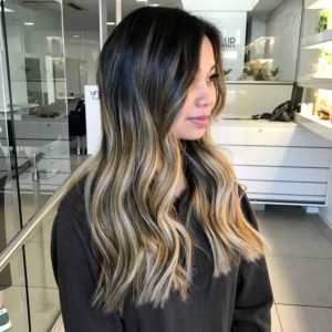 balayage asian hair
