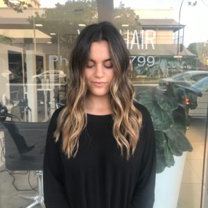 balayage on dark hair